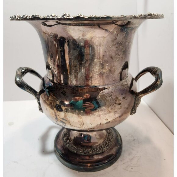 Vintage Sheridan Victorian Silverplate Ice Champagne Wine Bucket Trophy Style - Picture 6 of 16